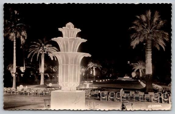CPA Nice France - Les Jardins Albert 1er Illuminé Carte Photo Postcard