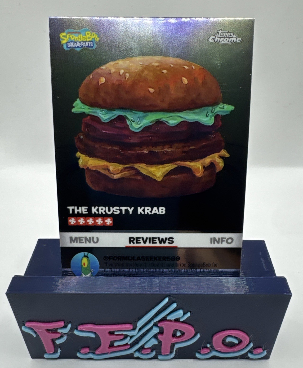 2025 Topps Chrome SpongeBob SquarePants Krusty Krab’s The Krabby Patty #BB-3 2025 Topps Chrome SpongeBob SquarePants Krusty Krab’s The Krabby Patty #BB-3