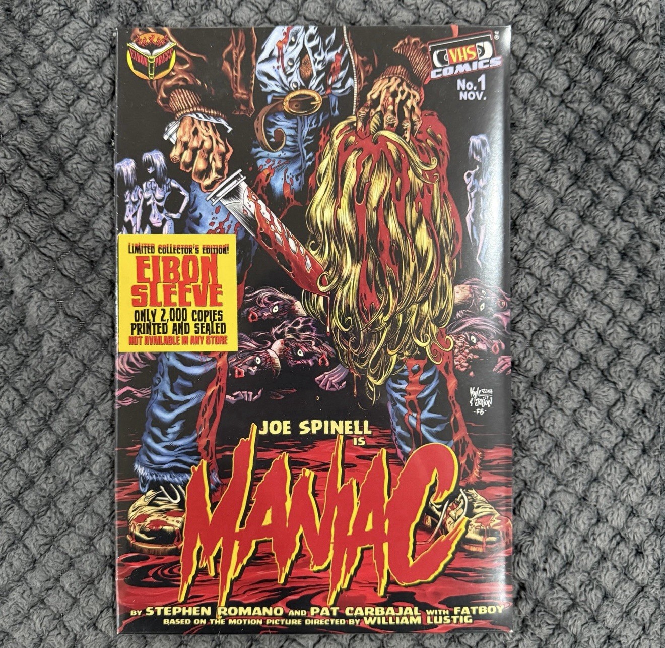 MANIAC (Joe Spinel) Limited Edition Comic Eibon Press/VHS Comics Signed/Sealed