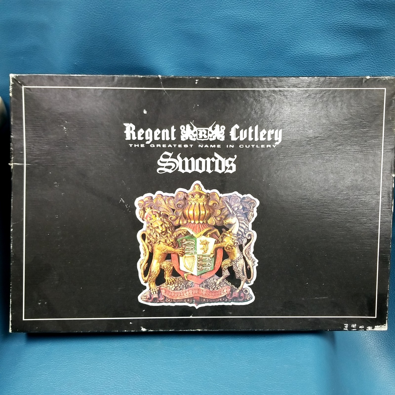 3pc Set VTG Regent Cutlery Swords Lightning Edge Wood Handle Knives in Box