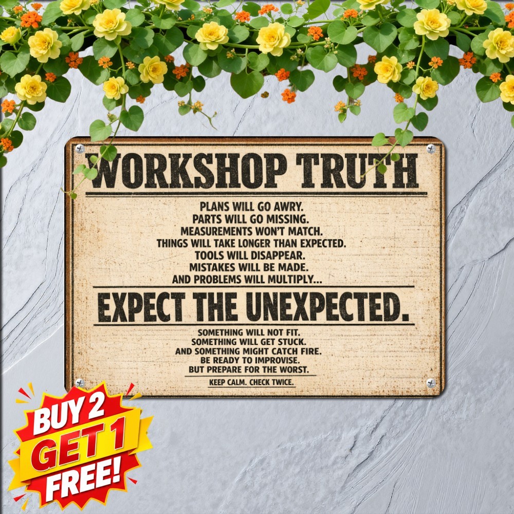Murphy\'s law If Anything Can Go Wrong It Will Go Wrong Creati Tin Metal Signs 20