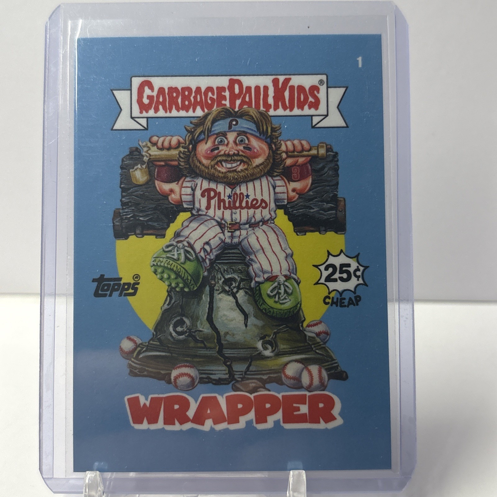 2023 Topps Garbage Pail Kids x MLB Series 3 Wrapper Art #1 Bryce Harper Phillies 2023 Topps Garbage Pail Kids x MLB Series 3 Wrapper Art #1 Bryce Harper Phillies