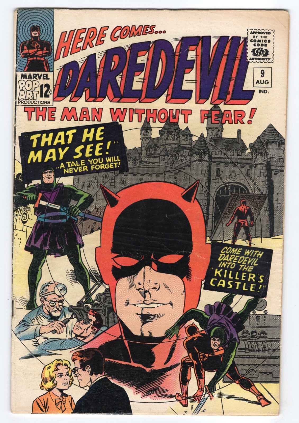 Daredevil 9 1965 Marvel Comics VG+ 4.5 Duke Karen Page Klaus Kruger Foggy