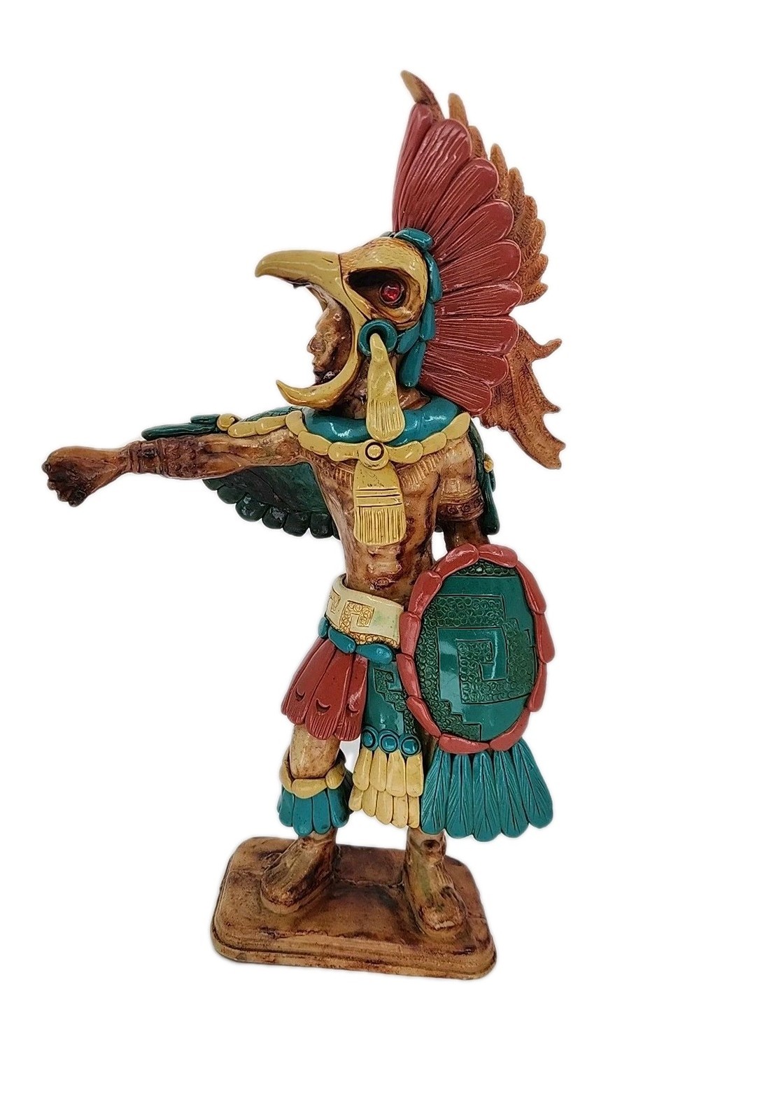 TEOTIHUACAN AZTEC EAGLE WARRIOR Statue 16\ TEOTIHUACAN AZTEC EAGLE WARRIOR Statue 16\