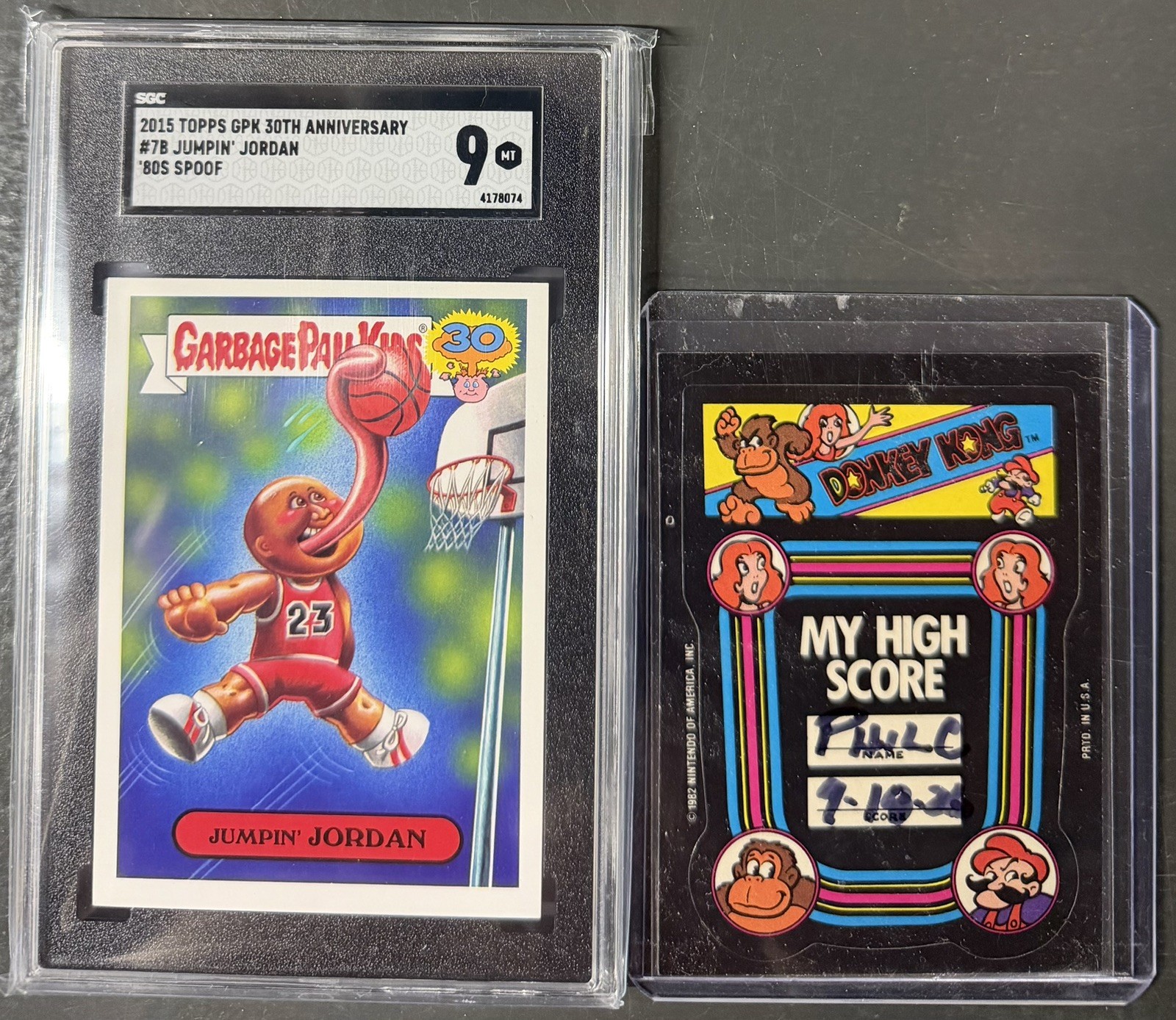 2015 TOPPS GARBAGE PAIL KIDS 30TH Michael Jordan #7b Jumpin Jordan sgc 9 GOAT 
