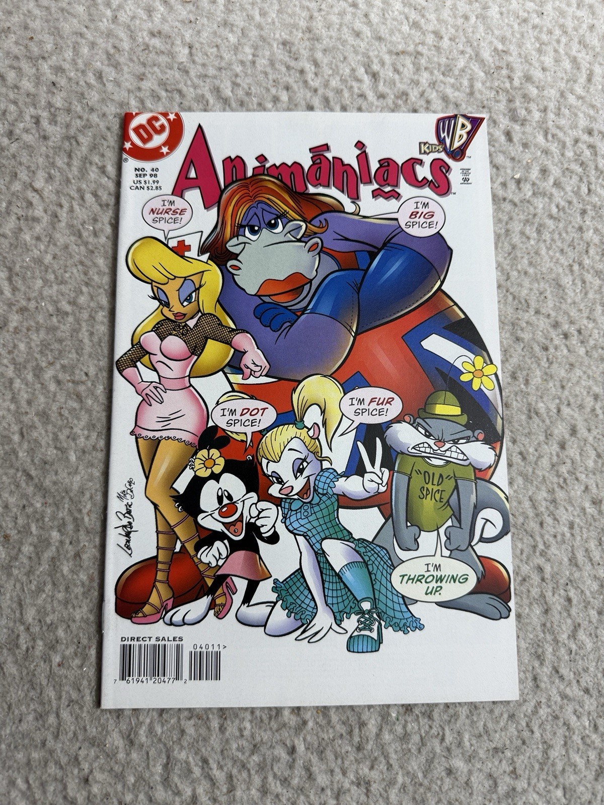 Animaniacs #40 DC Comics 1998 Low Print Run Based On WB Cartoon