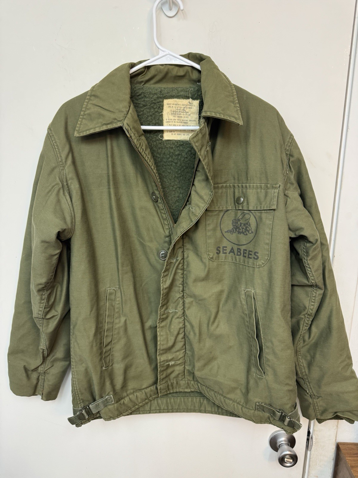 Vintage Vietnam Era US Navy Seabees CTU 116 A-2 Deck Jacket Medium 1967