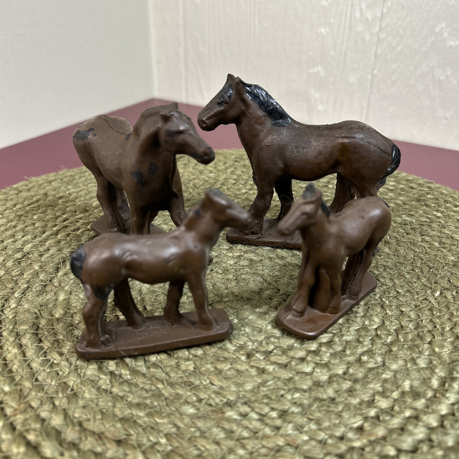 Vintage Auburn Rubber Farm Animal Figures Lot of 4 AUB-RUBR  U.S.A.