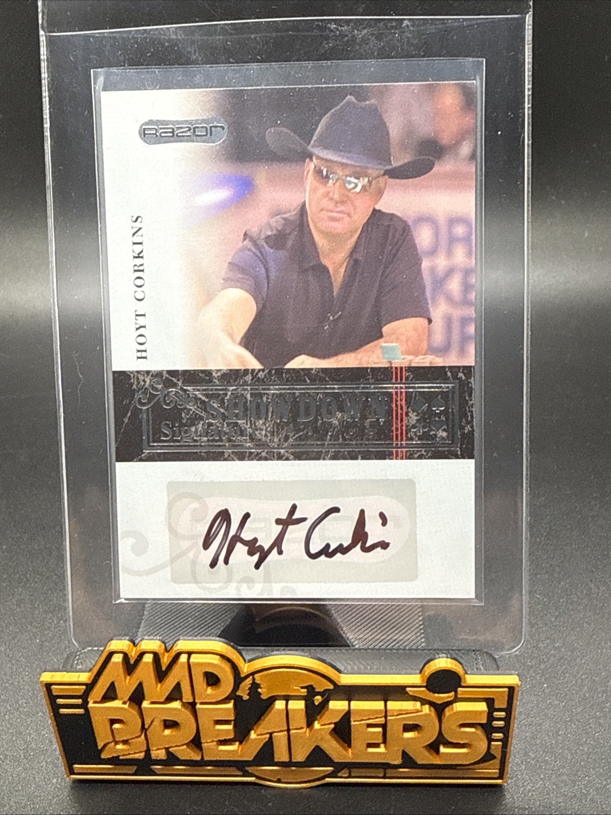 2006 Razor Poker Showdown Signatures Autograph Card Hoyt Corkins #A-3 1st Auto 2006 Razor Poker Showdown Signatures Autograph Card Hoyt Corkins #A-3 1st Auto