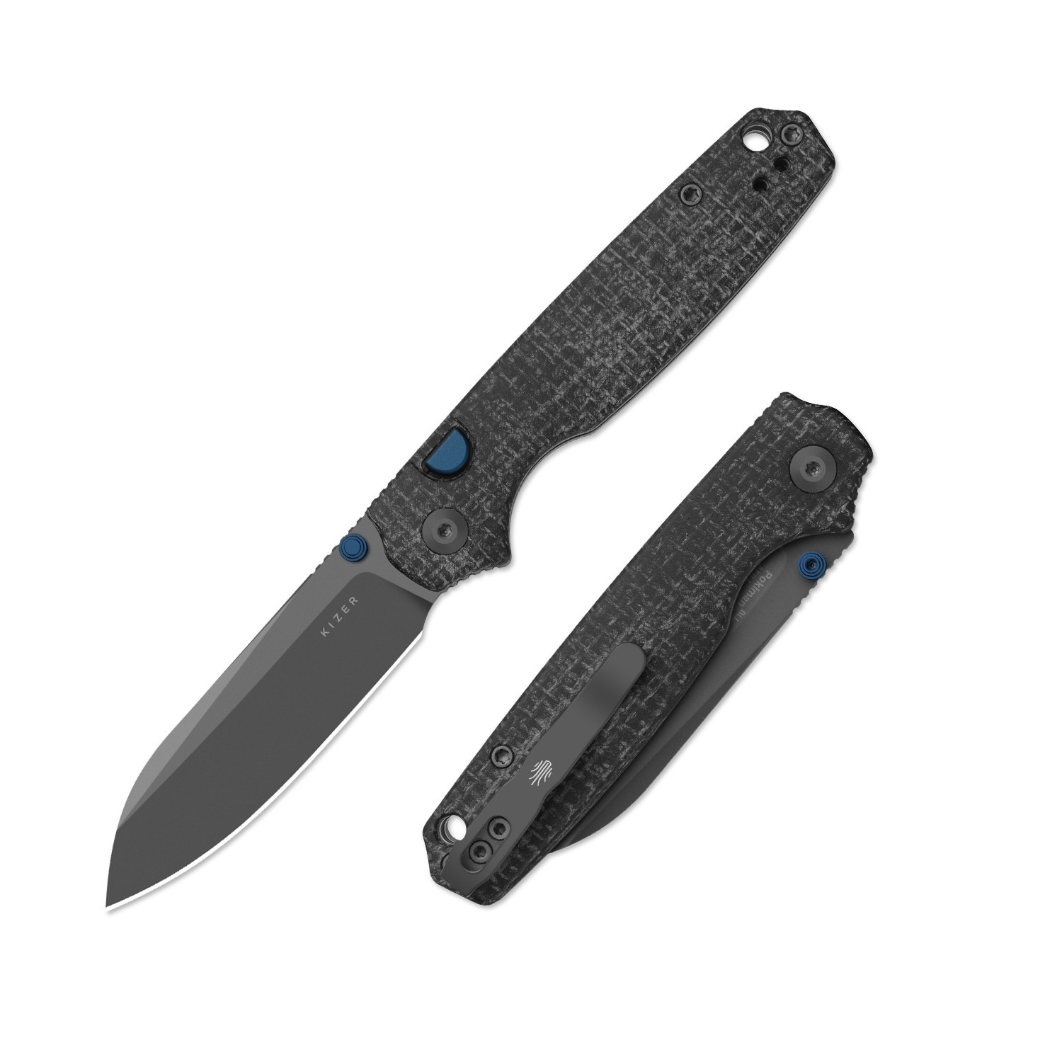 Kizer Pokiman BLL Folding Pocket Knife AEB-L Blade  Micarta Handle V3789BSA1
