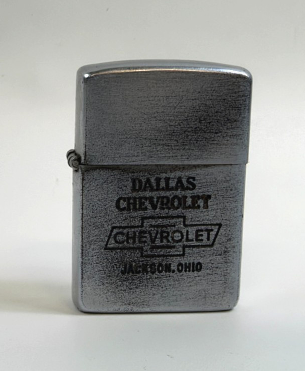 VTG 1953-1954 Zippo Lighter Dallas Chevrolet Jackson Ohio Promo Pat 2517191