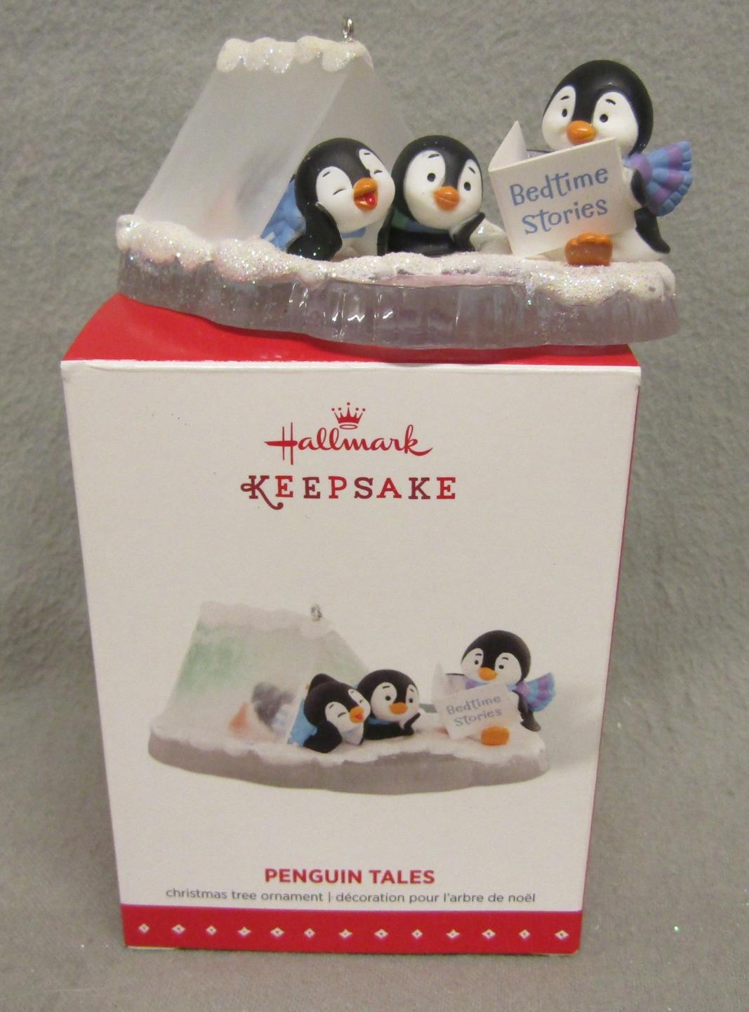 2015 Hallmark Keepsake Ornament PENGUIN TALES Bedtime Stories Tent Camping NIB