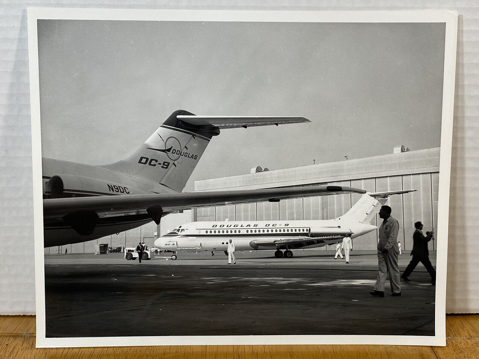 Douglas DC-9 Jet Airliner VTG B&W Vintage Stamp C 69249