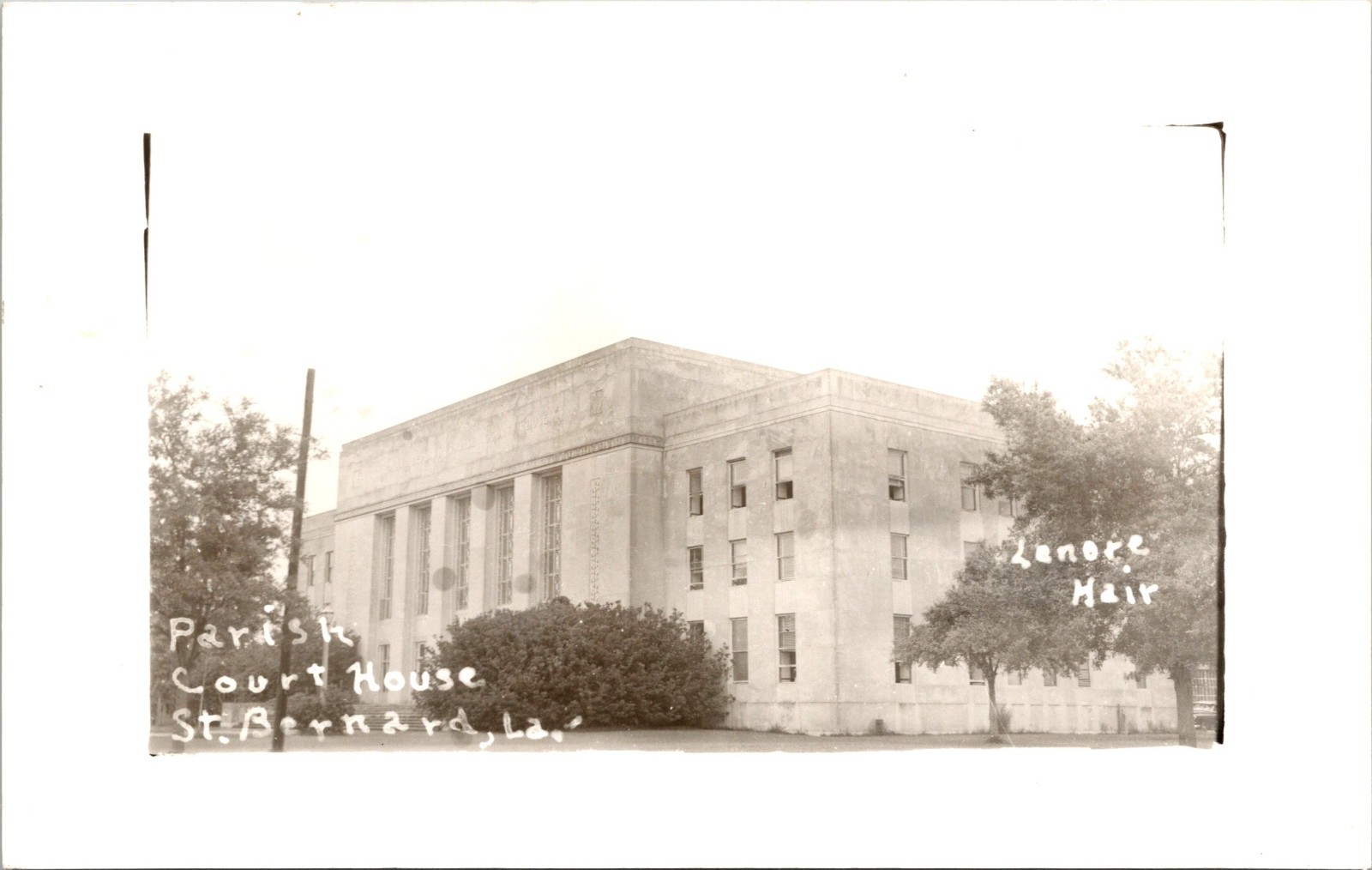 RPPC Parish Court House St. Bernard Louisiana LA Postcard Chalmette RPPC Parish Court House St. Bernard Louisiana LA Postcard Chalmette