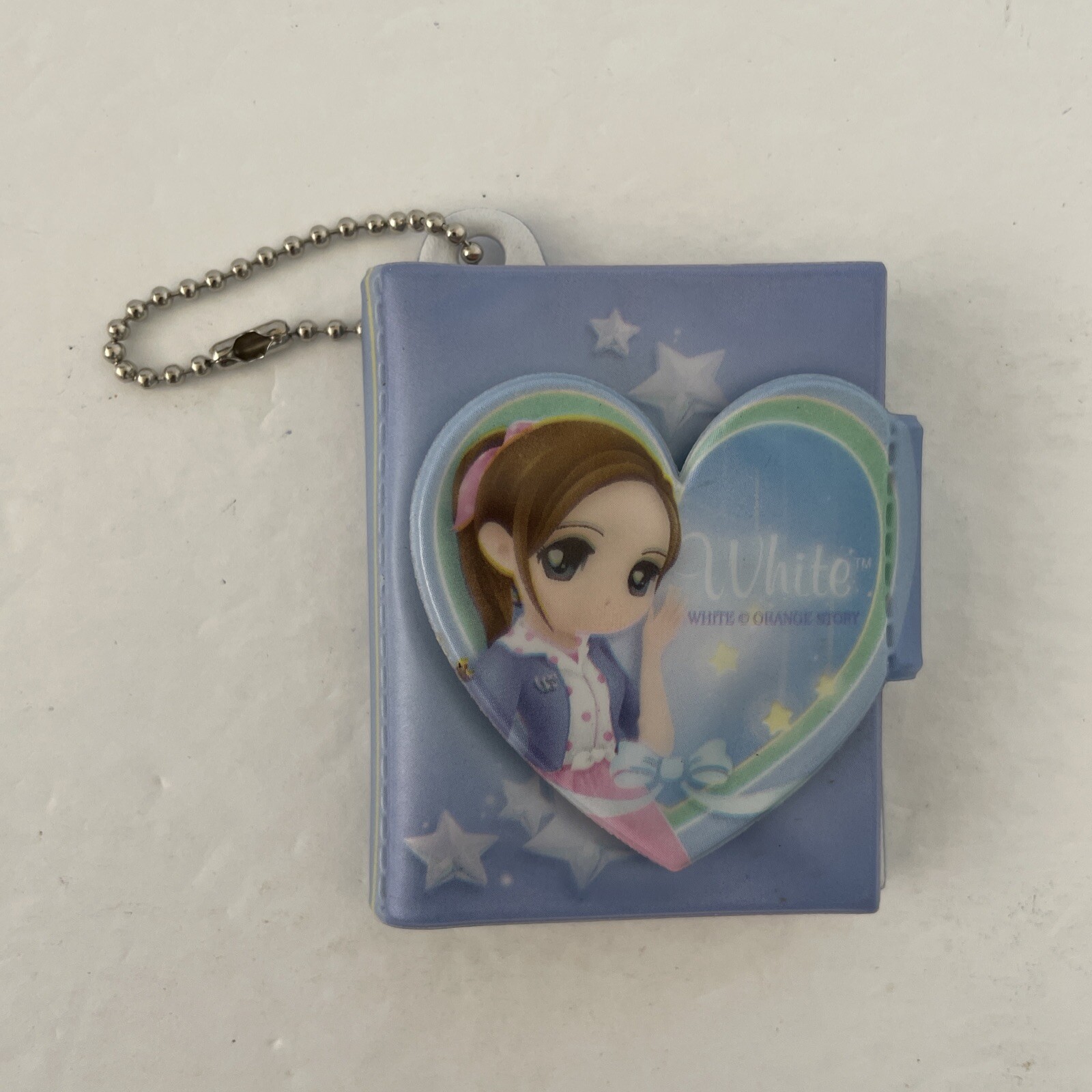Orange Story Dreamworld Lovely White Pink Hana Korean Mini Notebook Keychain