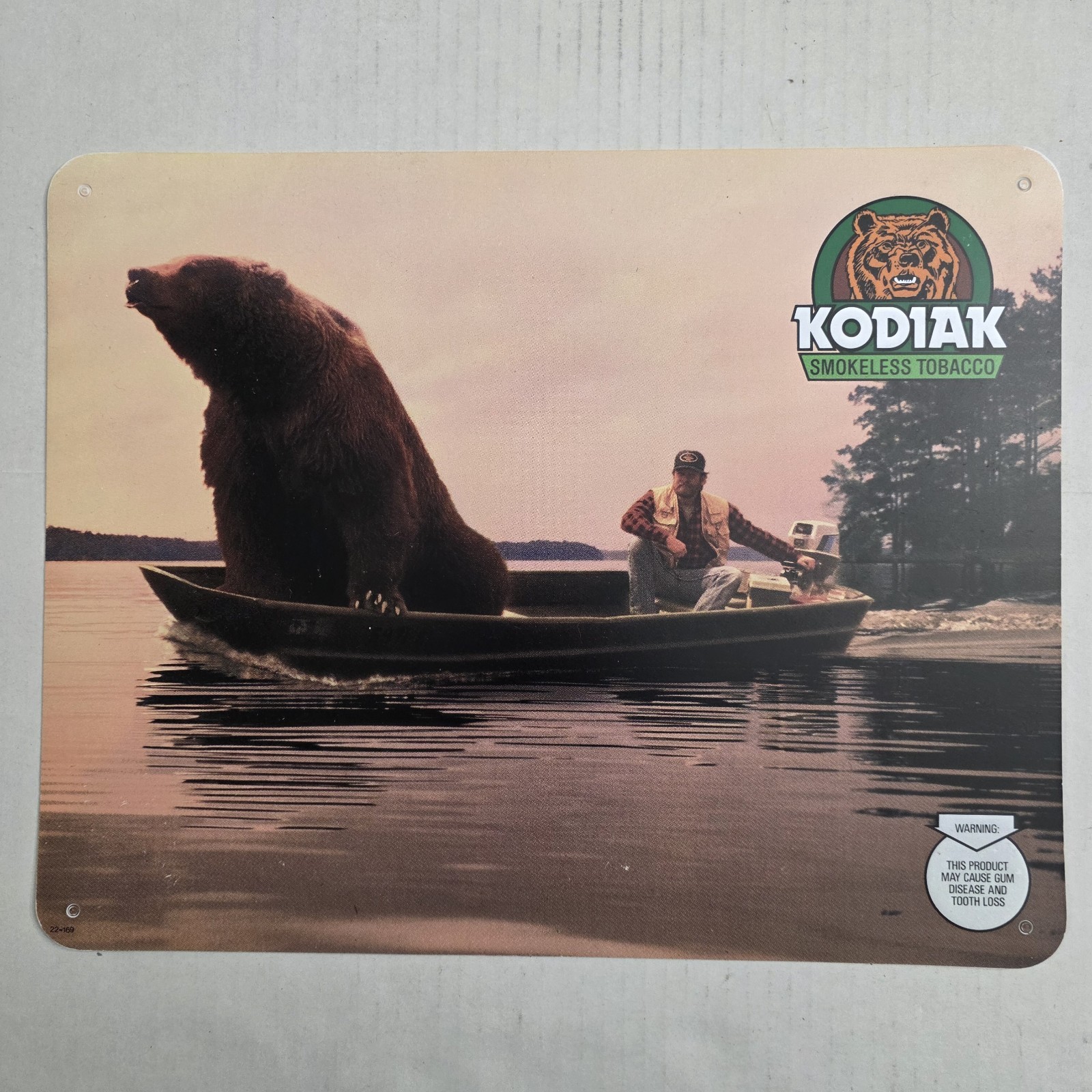 Vintage Kodiak Sign Tobacco Advertising Styrene 15x12 Store Display Wall Decor