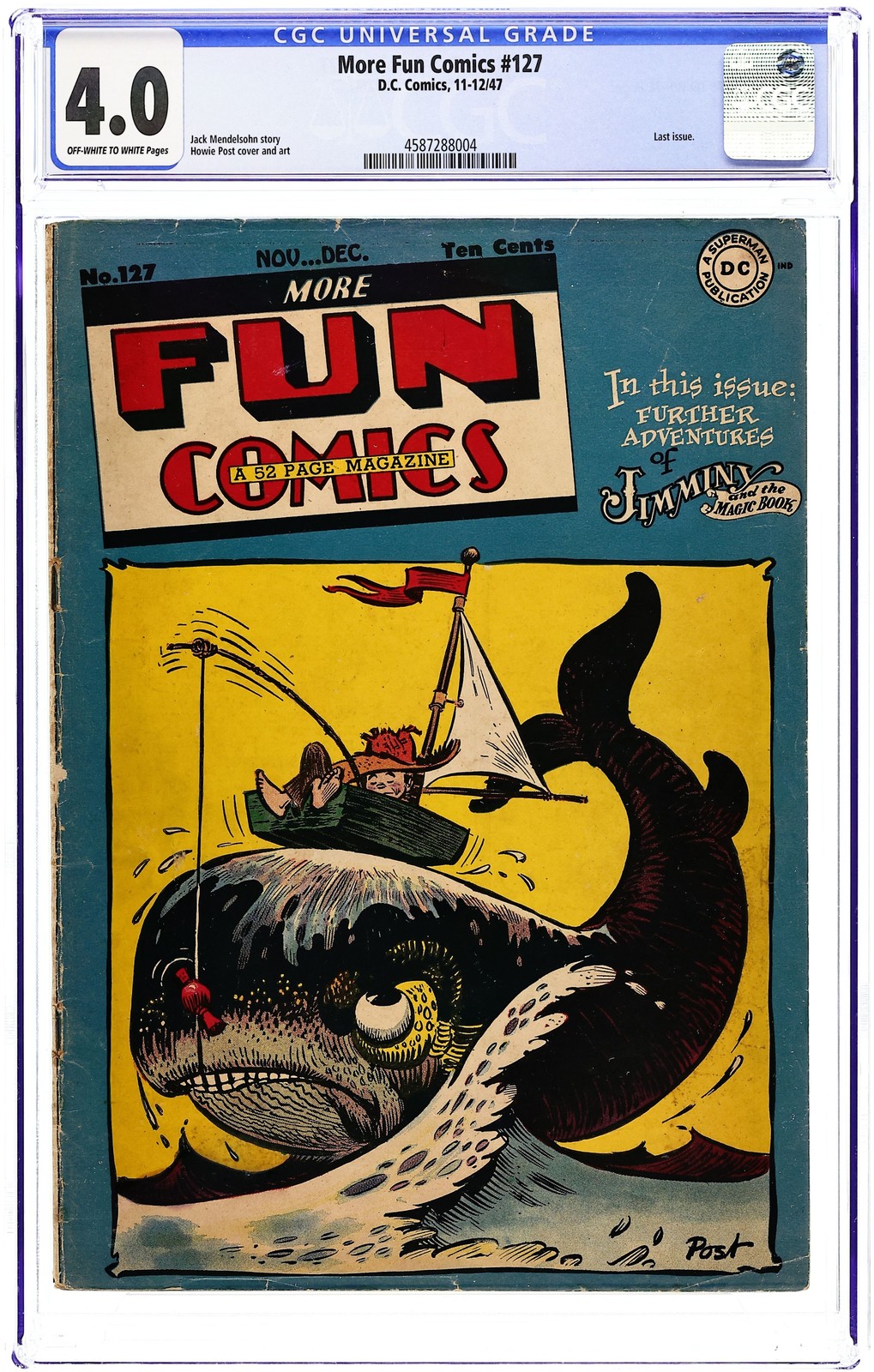 More Fun Comics #127 CGC 4.0 1947 4587288004