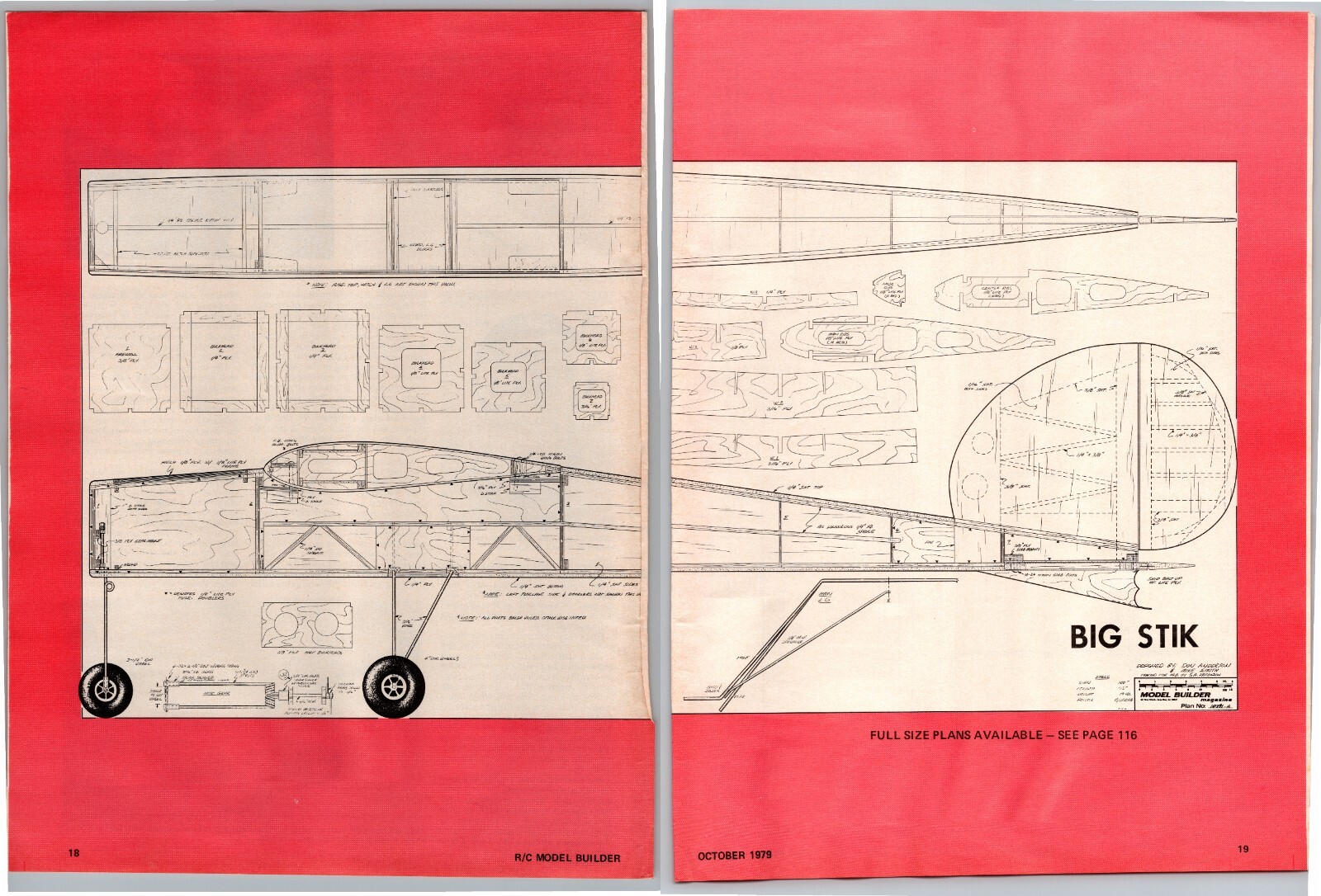 1979 Big Stik Advertising Plans Three Full Pages Vintage Magazine Print Ad 8x11