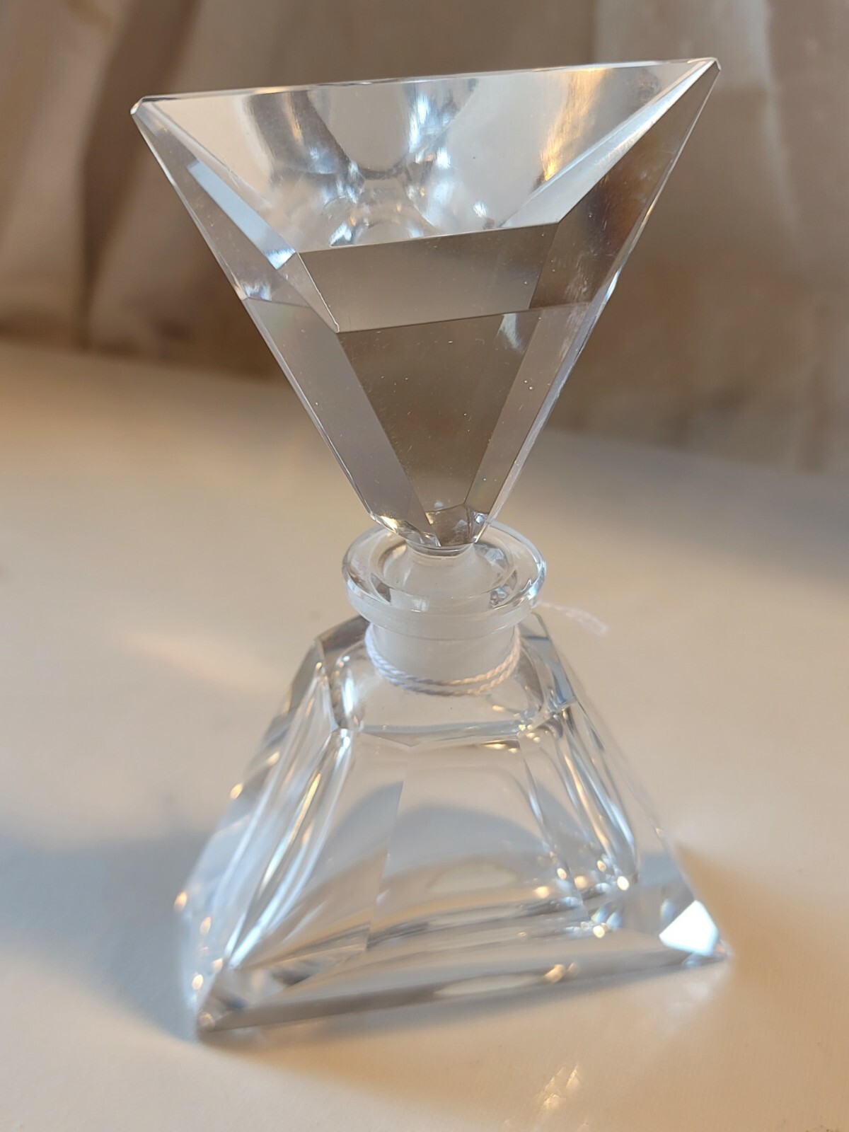 vintage irice perfume bottle lead crystal HEAVY PERFECT 6\