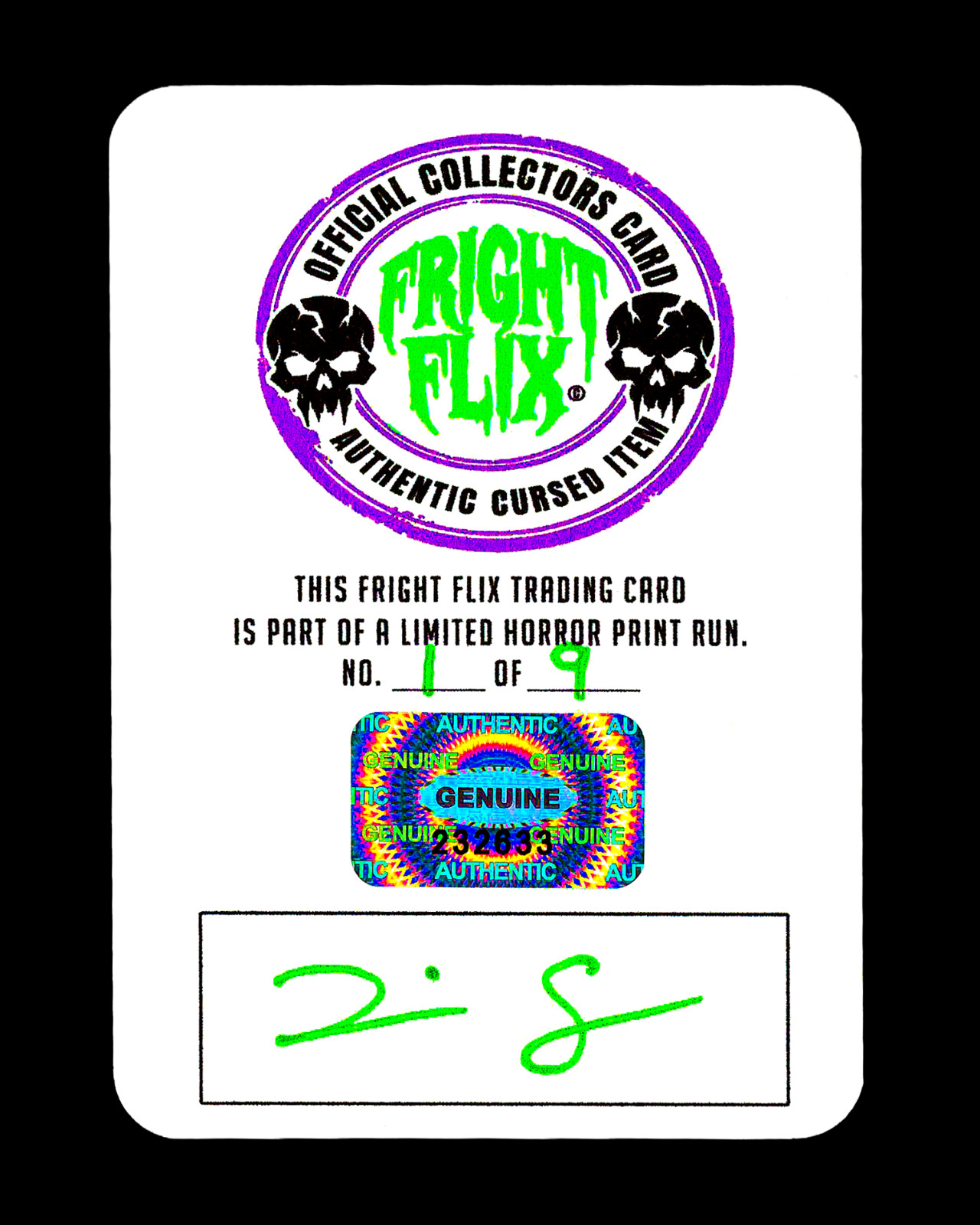 FrightFlix - Batman and Joker *UNDEAD* Holo Trading Card Fan Made *MINT* Signed