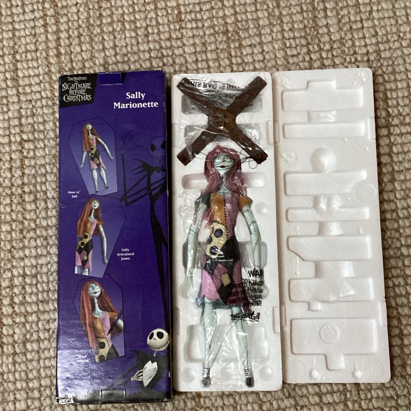 Neca Nightmare Before Christmas Sally Marionette 15” Hand Painted Articulated