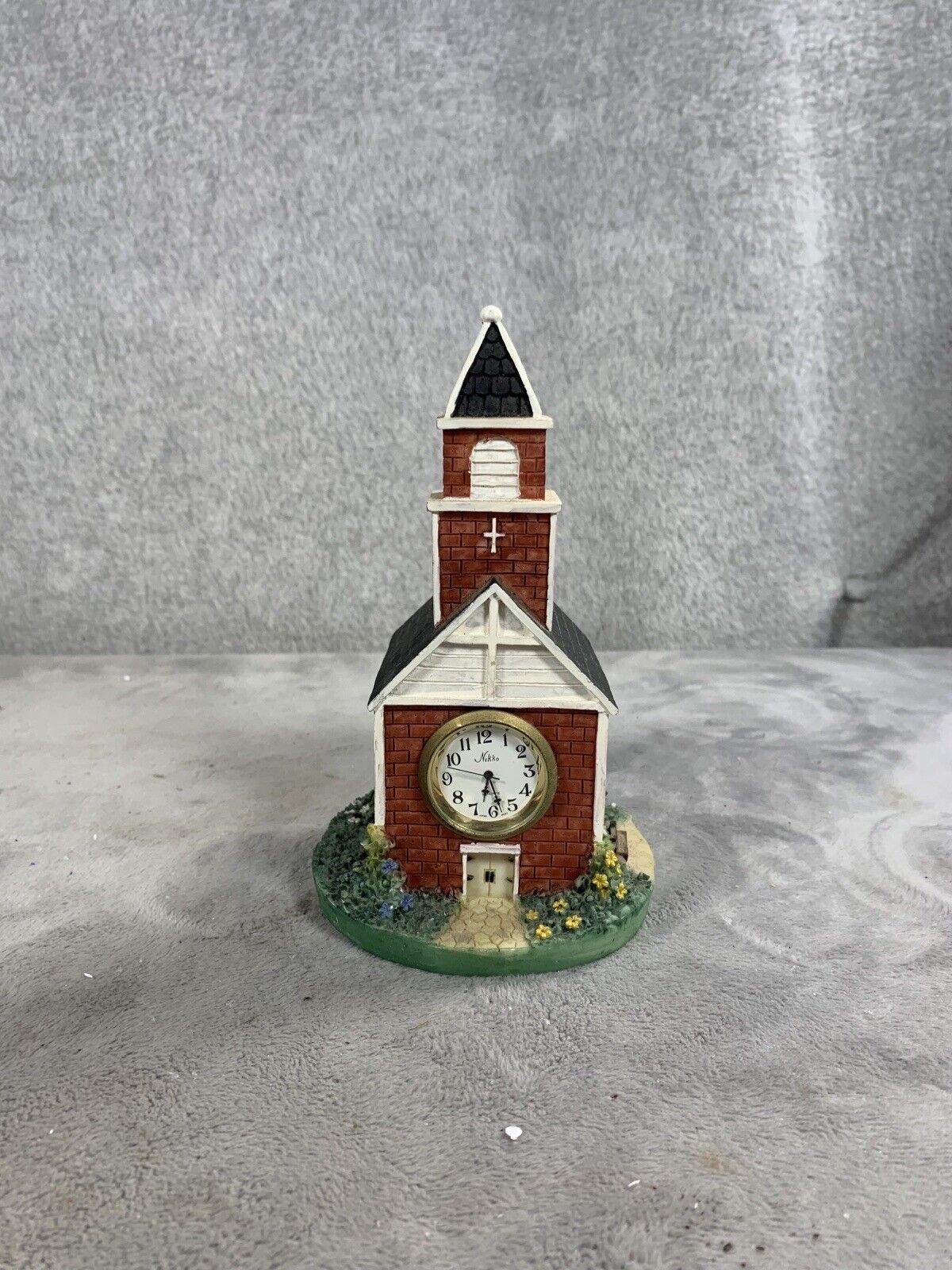 Vintage Nikko Church Clock Watch Building Figure