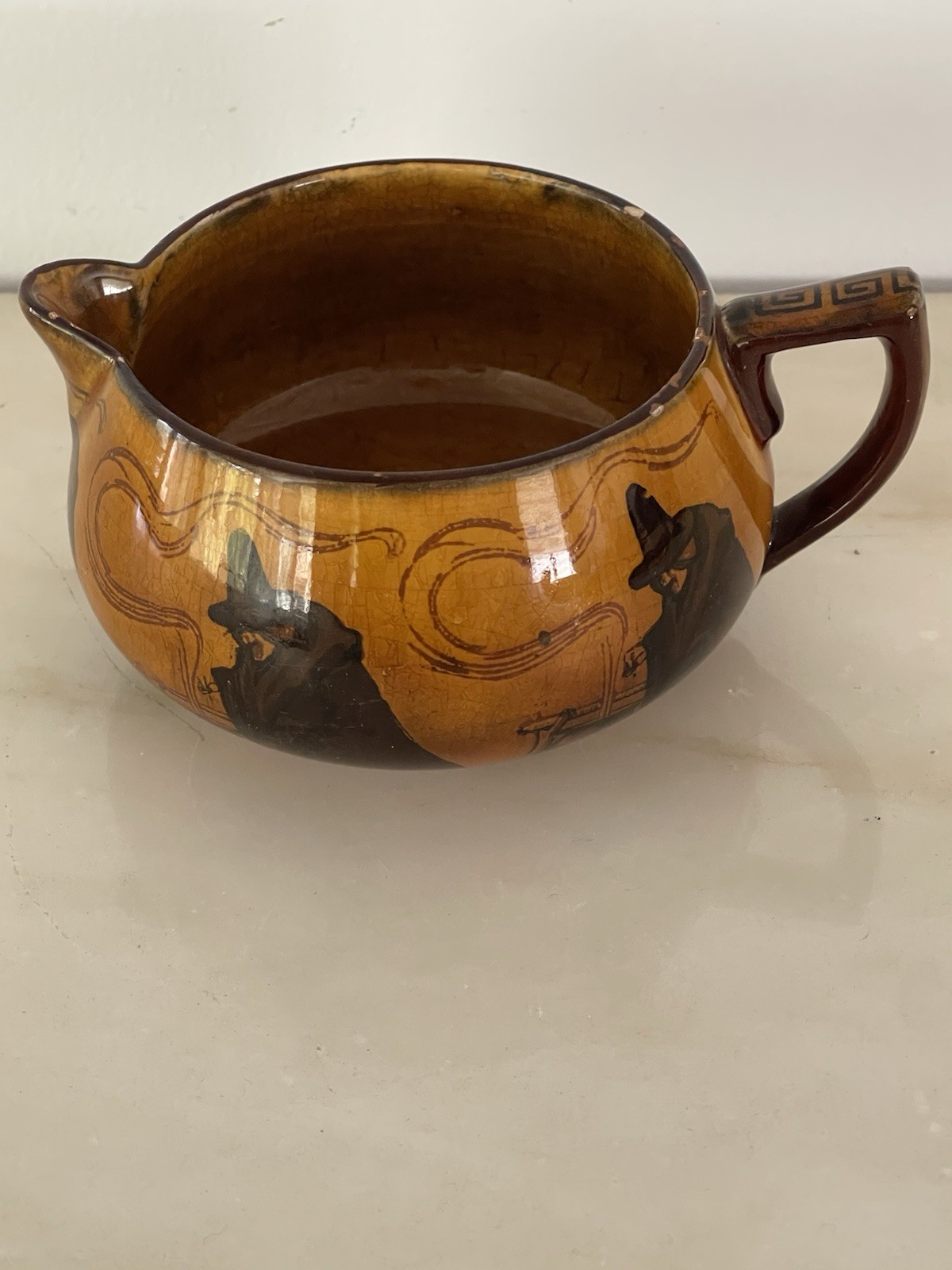 RARE Collectible Antique Royal Doulton Creamer THE WITCHES SERIES #D2735 ENGLAND