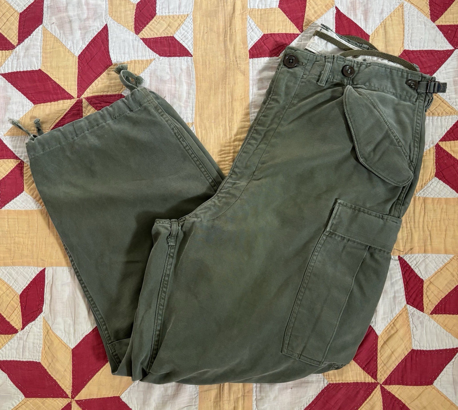Vintage 50s US Army M51 Field Pants Medium Regular Korean War Talon Zipper AS IS
