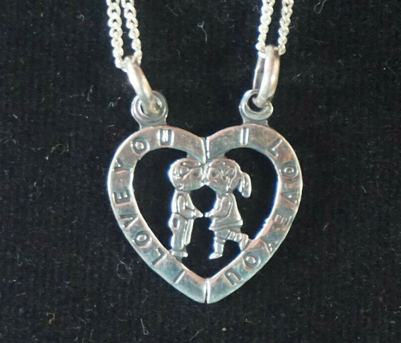 Heart - 950 Silver Sterling burnt - You and Me
