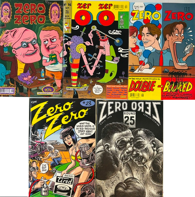 Zero Zero Lot of 5 (#s 14, 16, 17, 23 & 25) Kaz Fantagraphics 1997 - '98