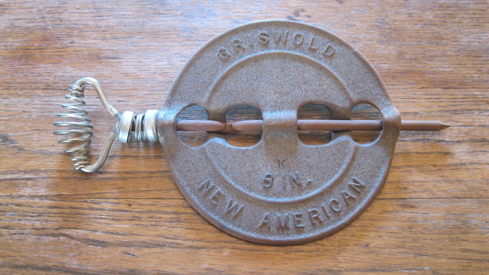 GRISWOLD  CAST IRON  K 6 in.   STOVE DAMPER  NEW AMERICAN   NOS