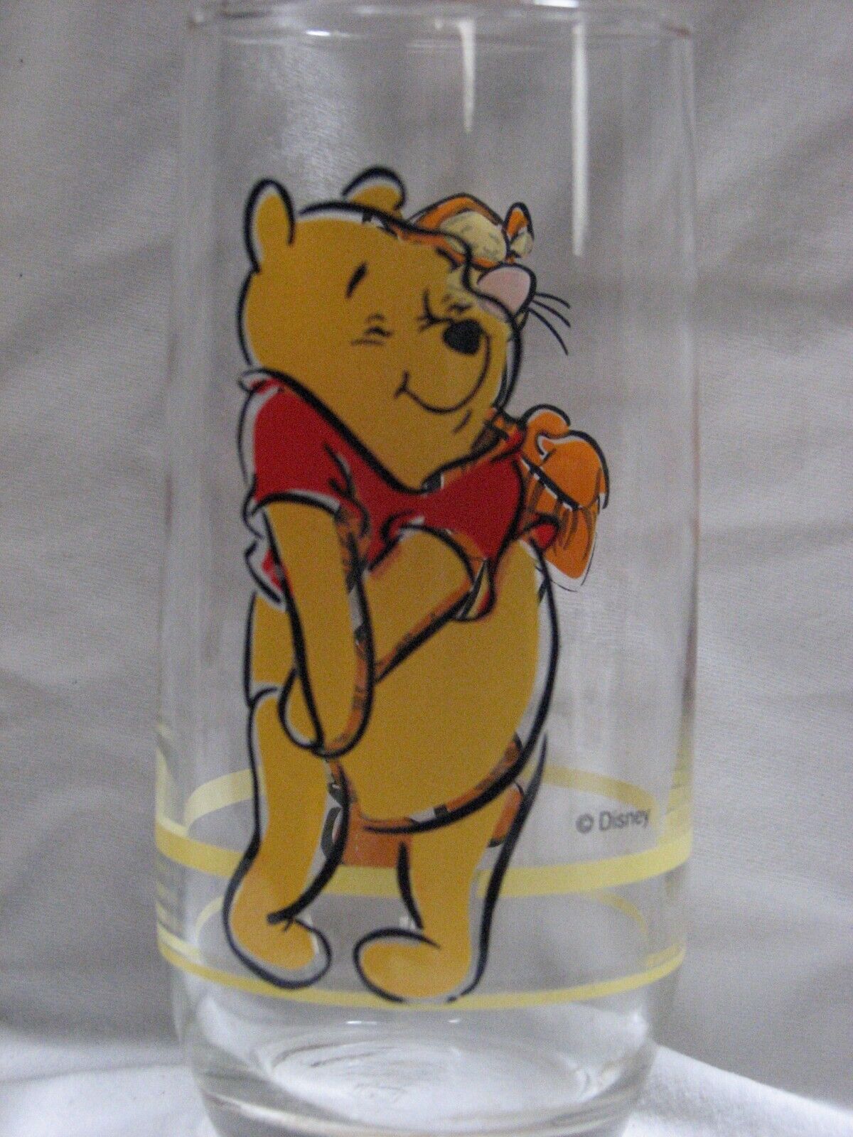 Vintage Disney Winnie the Pooh And Tigger  6” Glass