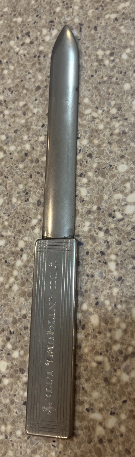 Vintage metal pocket letter opener