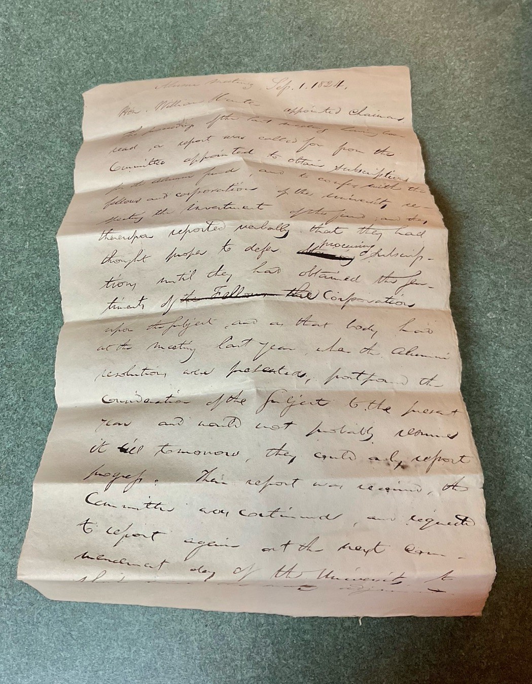 1824 William Hunter Chairman & 1825 Samuel King Chairman Brown Univ Alumni Meet