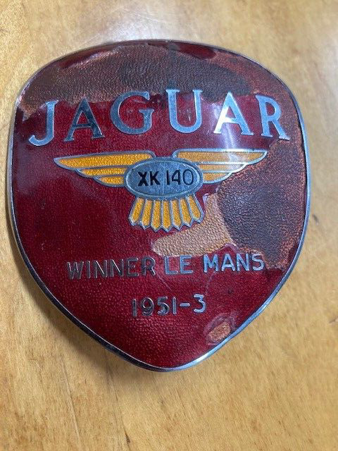 Vintage JAGUAR XK 140 LE MANS  1951-3 Badge
