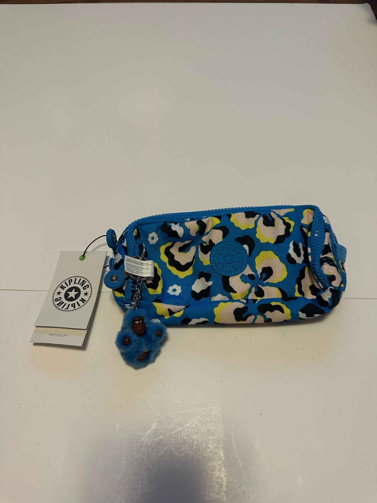 NWT Kipling Gitroy Pencil Case Lepoard Floral NWT Kipling Gitroy Pencil Case Lepoard Floral