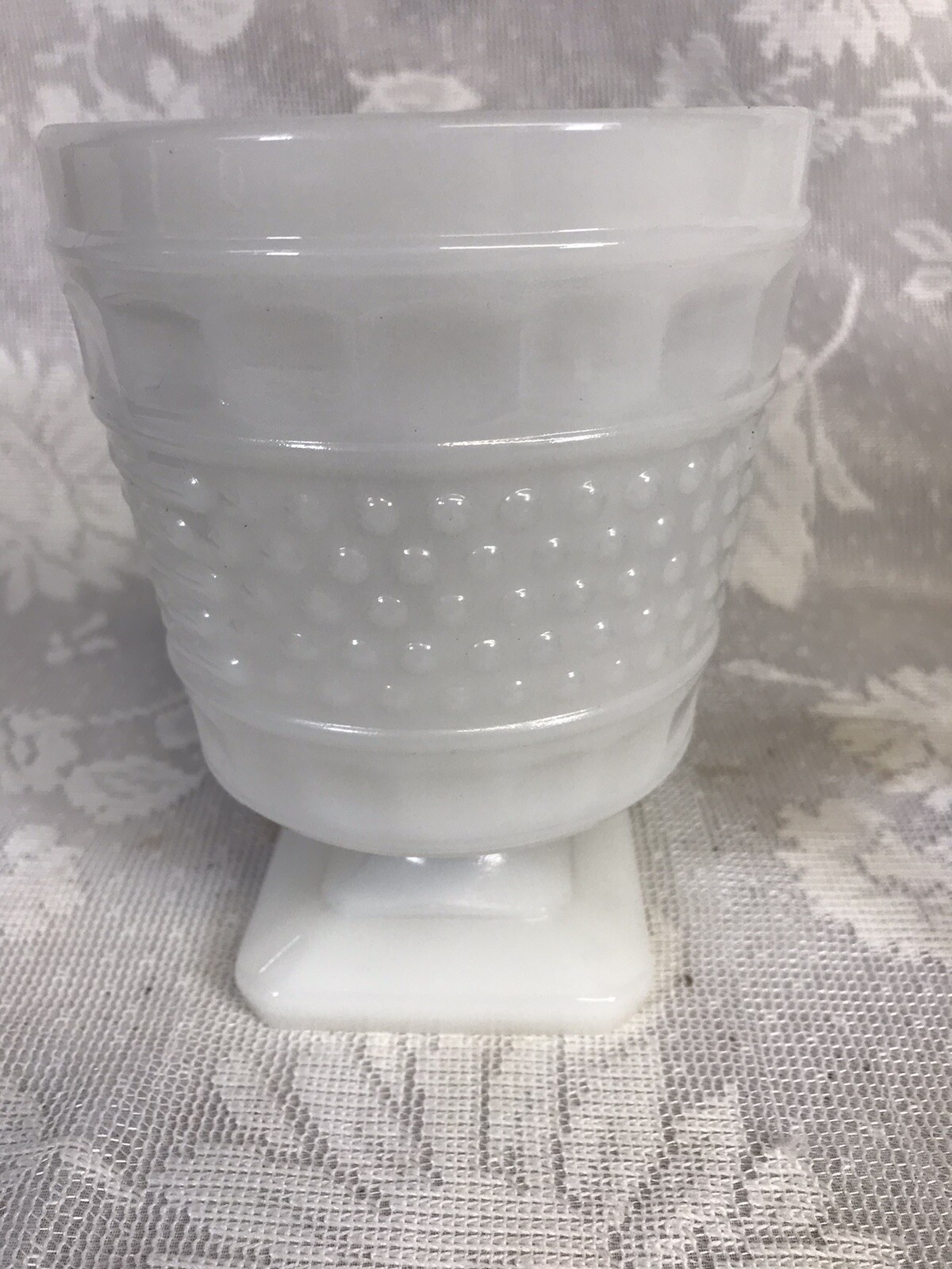Napco Milk Glass Hobnail White Vase-Planter #1180 USA Vintage