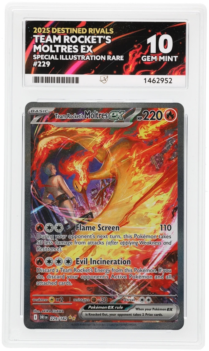 Team Rocket\'s Moltres EX 229/182 ACE 10 Destined Rivals Pokemon Card Game Team Rocket\'s Moltres EX 229/182 ACE 10 Destined Rivals Pokemon Card Game