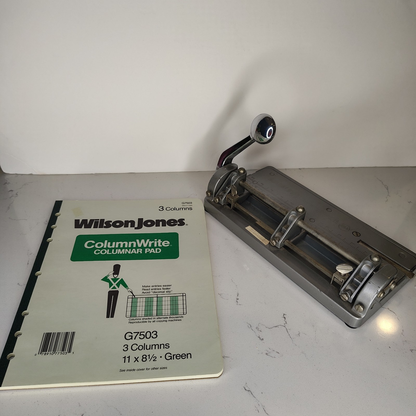 Vintage Chicago Stationery Bundle Wilson Jones Hummer 314 hole punch+ Columnar 