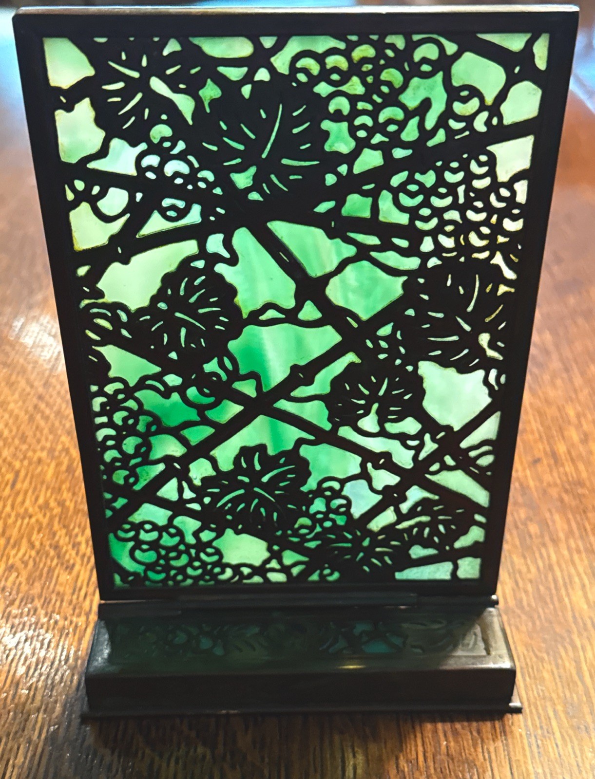 Antique Tiffany Studios Grapevine #1022 NotePad:Dark Chocolate Patina, Perfect❗️