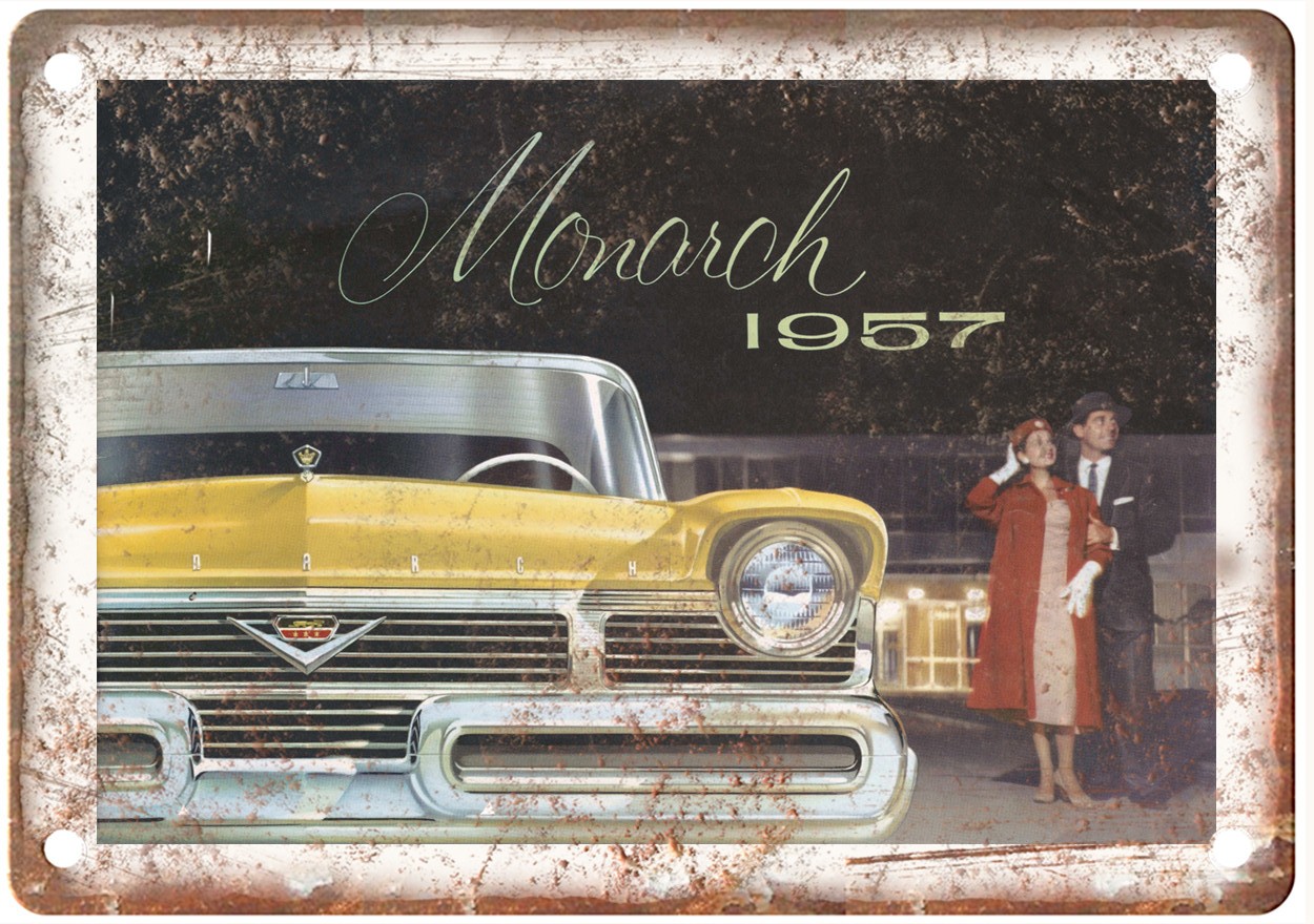 1957 Monarch Prestige Vintage Auto Ad Retro Look Reproduction Metal Sign AM4223