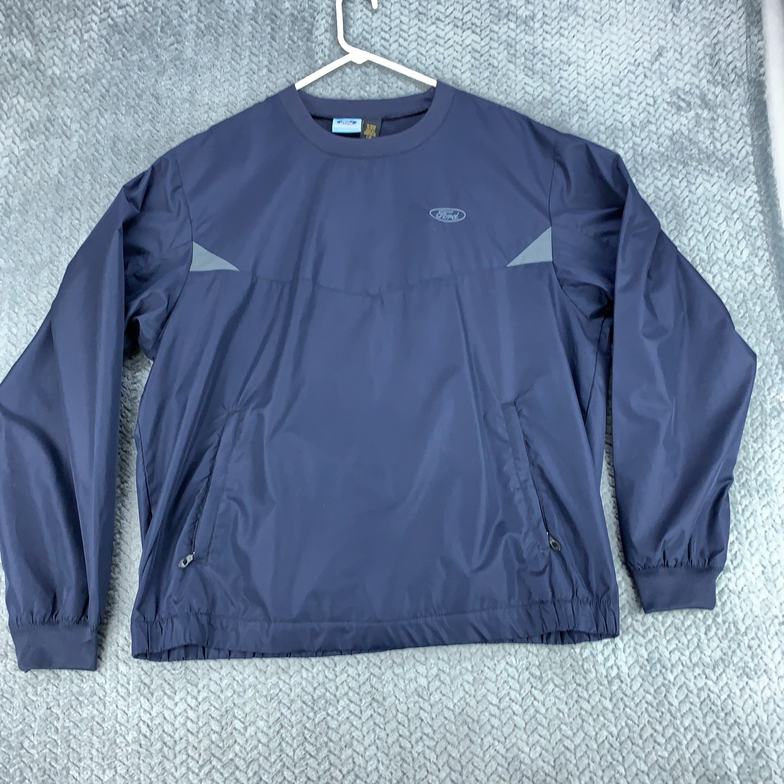Ford Motor Company Jacket Men's Large Windbreaker Pullover Nylon Vented