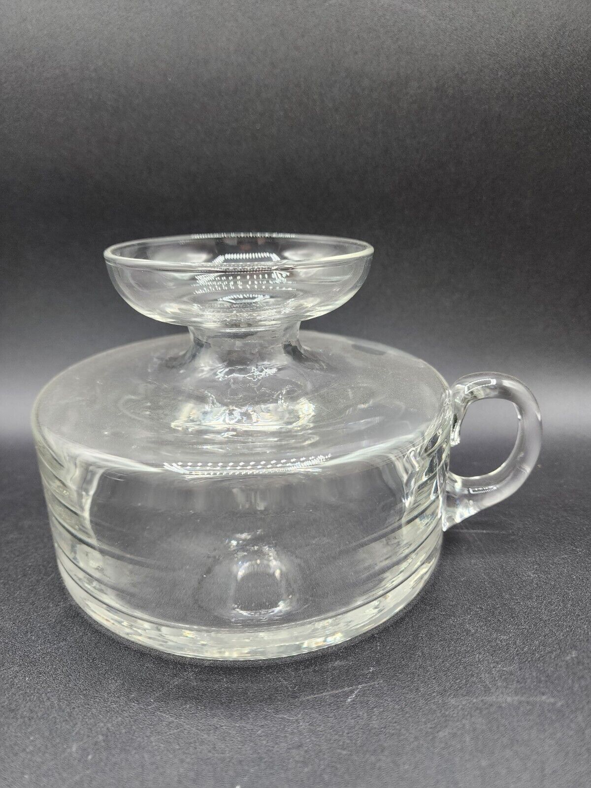 Clear Glass oil lamp base finger hold