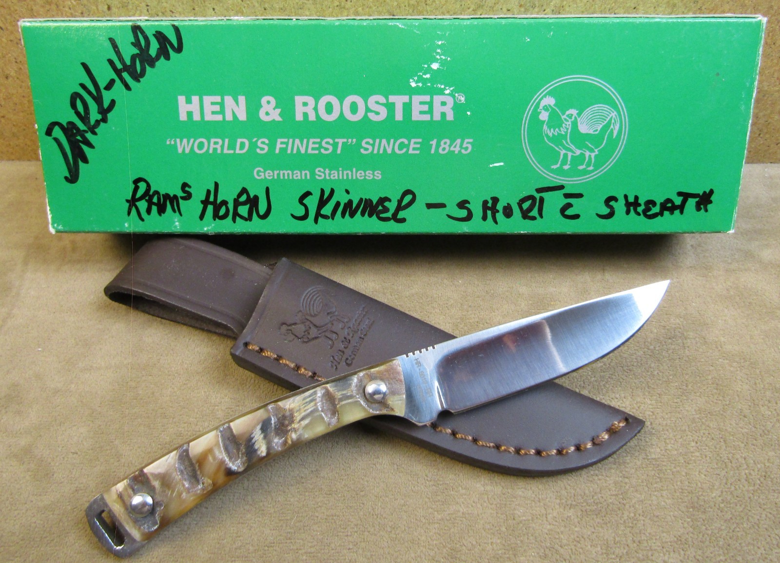 NOS VINTAGE HEN & ROOSTER HR5019RH FIXED BLADE 7\