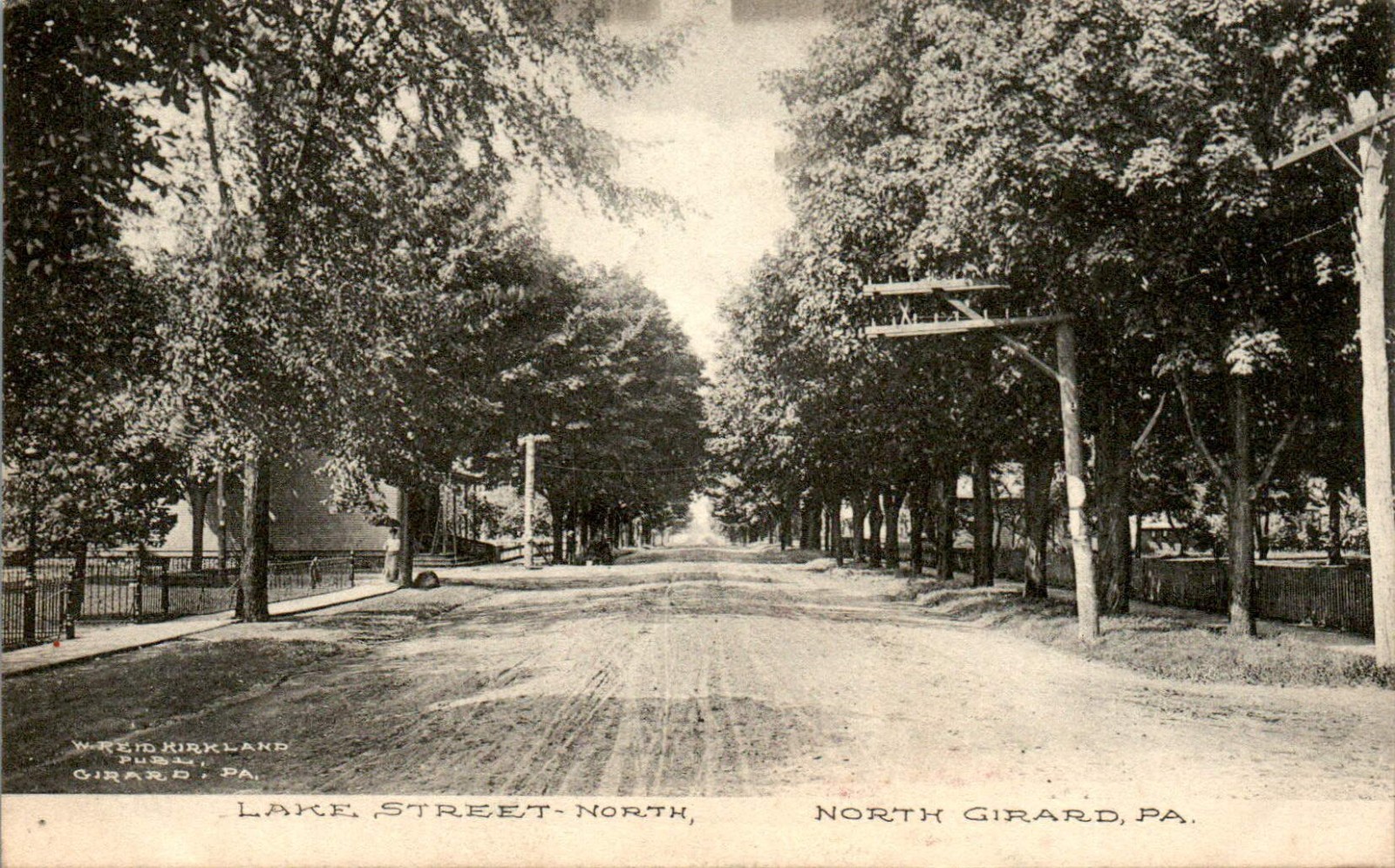 Lake Street North, North Girard, Pennsylvania PA 1907 RPPC Postcard
