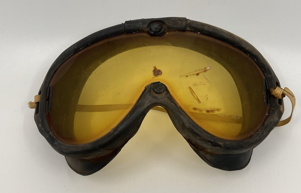 WWII USAAF M-1944 Aviator Goggles American Optical Pilot Sun Wind Dust US Army