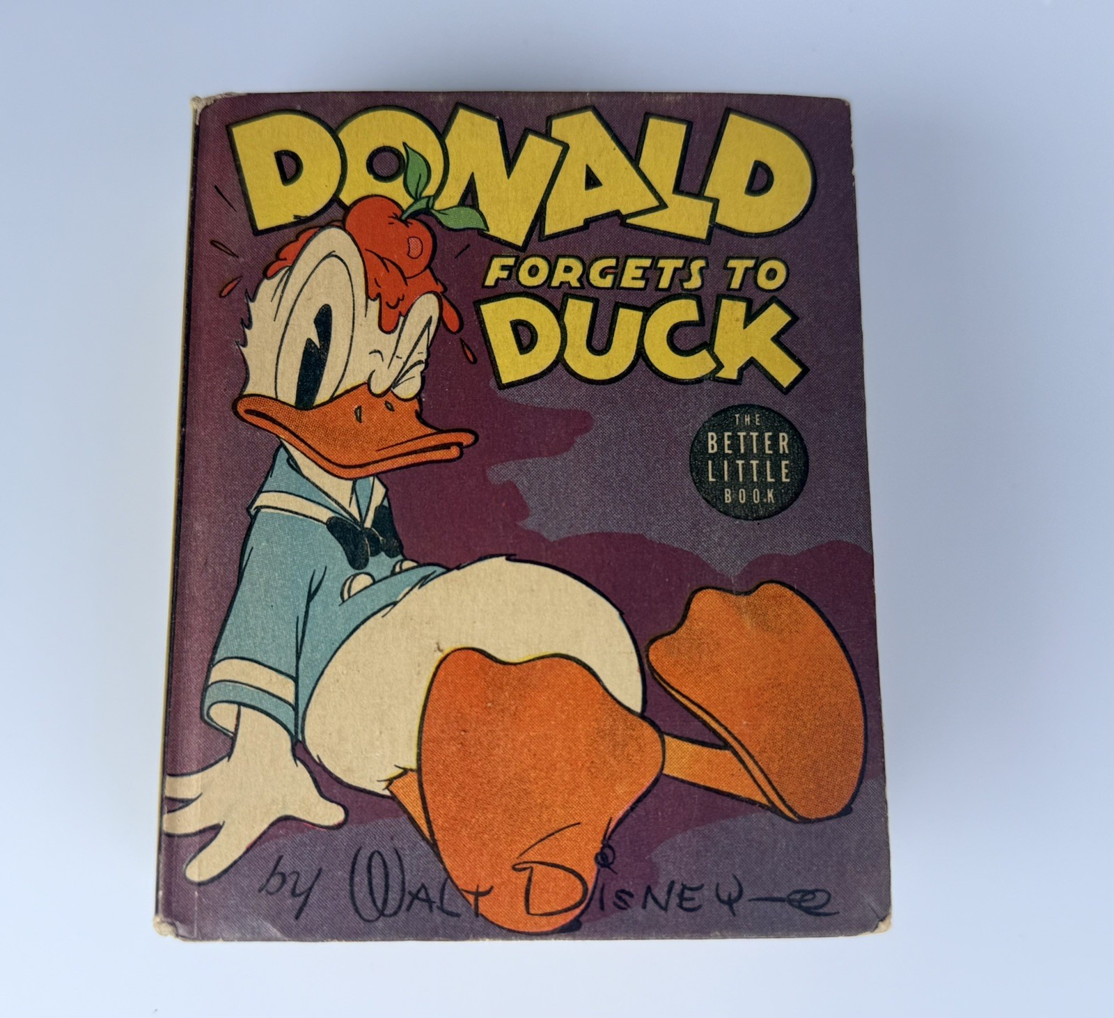 Vintage 1930s Walt Disney Big Little Book Donald Duck Forgets To Duck EXCELLENT
