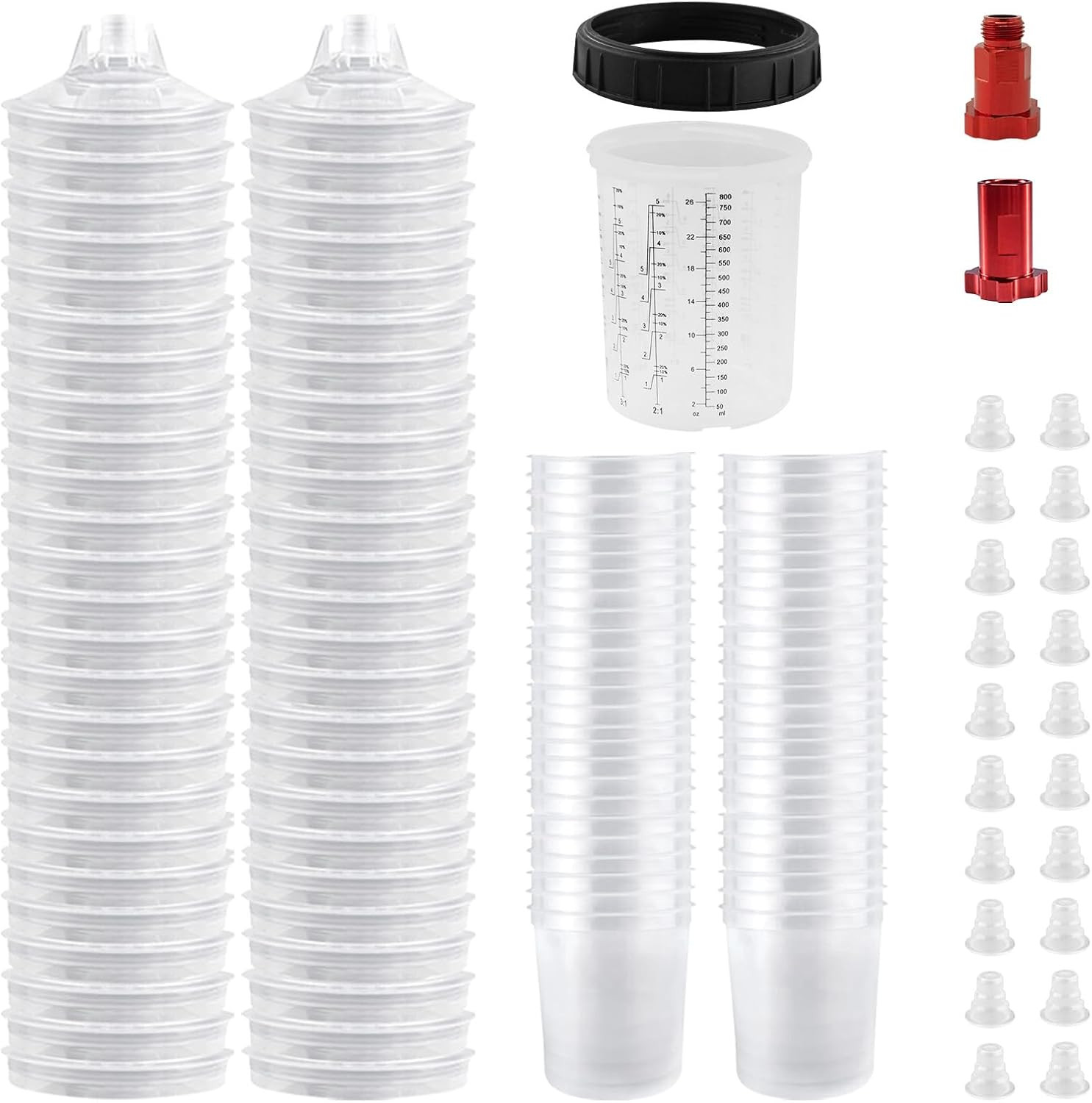 Paint Spray Gun Cups Disposable Paint Cup Liners Kit 27Oz 50 Packs Paint Spray Gun Cups Disposable Paint Cup Liners Kit 27Oz 50 Packs