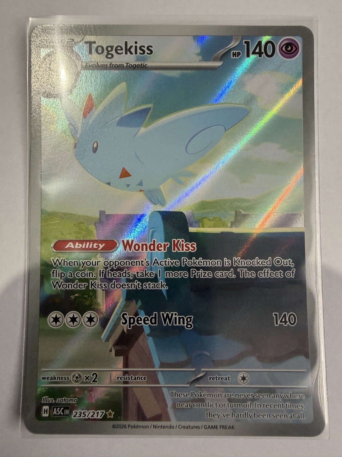Pokémon TCG Togekiss 235/217 Ascended Heroes Illustration Rare Pokémon TCG Togekiss 235/217 Ascended Heroes Illustration Rare