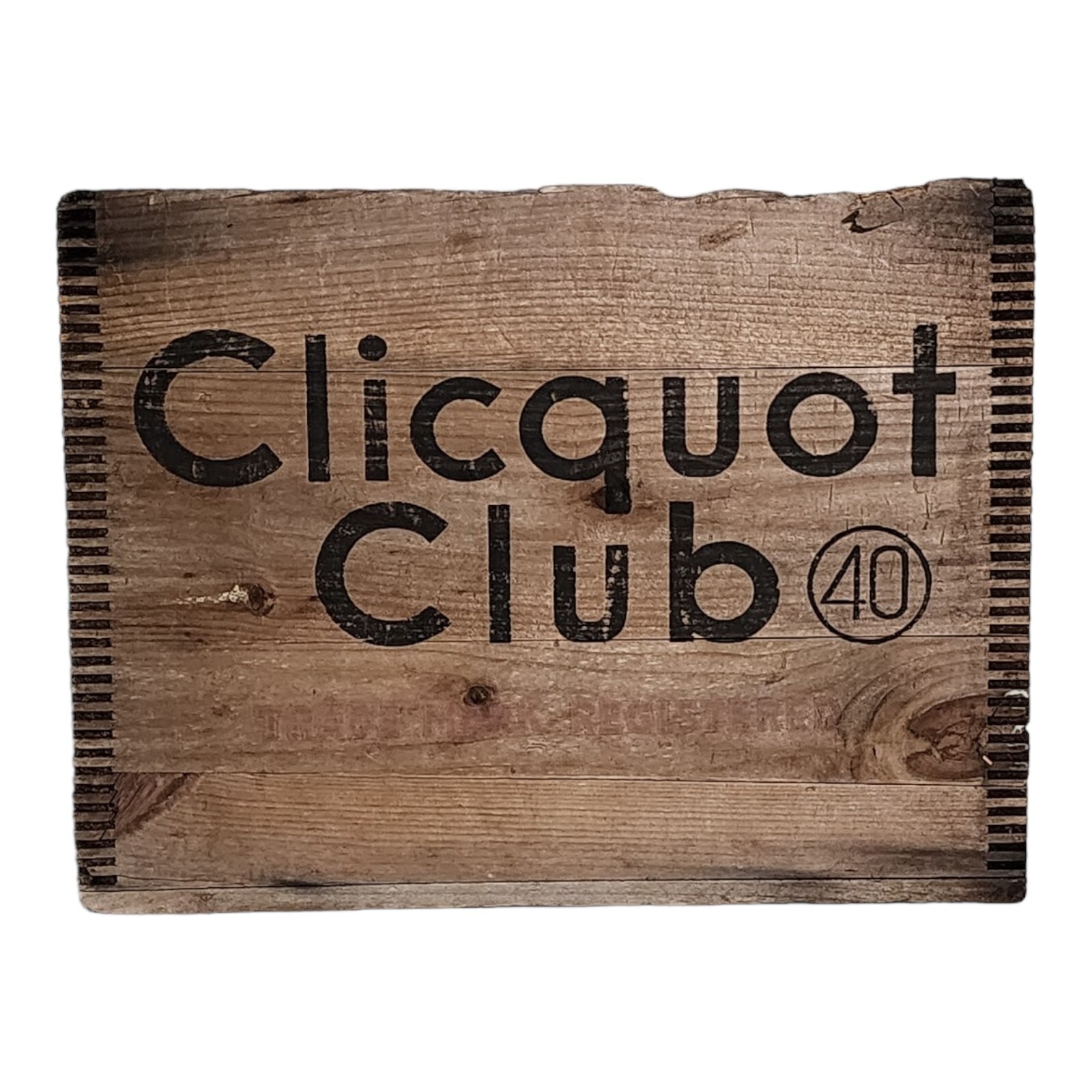 Vintage Clicquot Club Soda Wood Shipping Crate 12 Full quart Size Box Crate